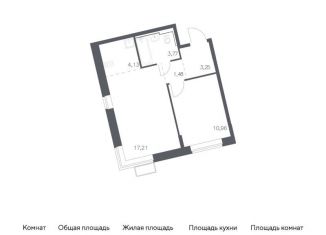 Продается 1-ком. квартира, 40.8 м2, поселение Марушкинское, жилой комплекс Квартал Западный, к1