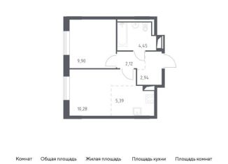 Продается 1-ком. квартира, 35.1 м2, деревня Лаголово, жилой комплекс Квартал Лаголово, 2