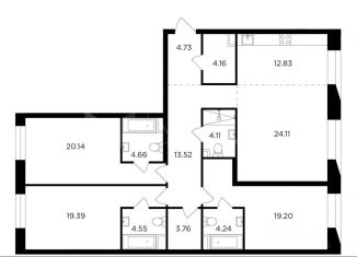 Трехкомнатная квартира на продажу, 139 м2, Москва, 2-я Самаринская улица, 4, 2-я Самаринская улица