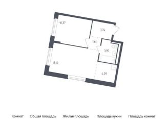 Продам 1-комнатную квартиру, 38.8 м2, Московская область