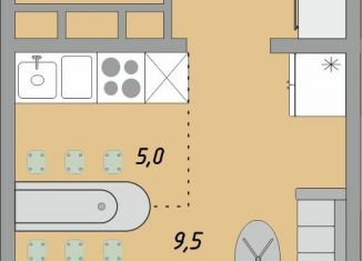 Продаю 1-ком. квартиру, 25.2 м2, Оренбург, жилой комплекс Осенний Лист, 1