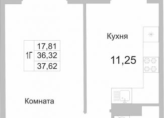 Продажа однокомнатной квартиры, 37.6 м2, деревня Борисовичи, улица Героя России Досягаева, 1, ЖК Европа