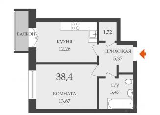 Продам 1-комнатную квартиру, 39.9 м2, Санкт-Петербург, ЖК Георг Ландрин, Большой Сампсониевский проспект, 77