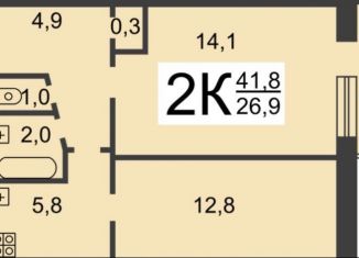 Сдается 2-комнатная квартира, 42 м2, Нижний Новгород, метро Пролетарская, посёлок Черепичный, 20