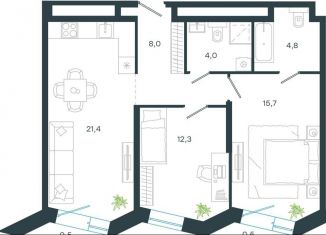 Продам 3-комнатную квартиру, 67.2 м2, Москва, ЖК Левел Стрешнево, Волоколамское шоссе, 81/2с2