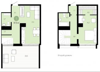 Продажа 2-комнатной квартиры, 97.5 м2, Новосибирск, Большевистская улица, 132, метро Речной вокзал