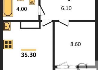 Продам 1-комнатную квартиру, 35.3 м2, Новосибирск, Калининский район