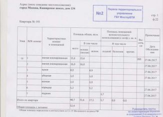 Продам 2-комнатную квартиру, 52.4 м2, Москва, Каширское шоссе, метро Домодедовская