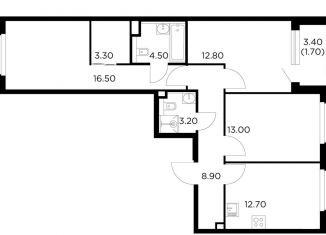 3-комнатная квартира на продажу, 76.5 м2, Мытищи