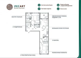 Продам 2-ком. квартиру, 68.8 м2, городской посёлок Новоселье