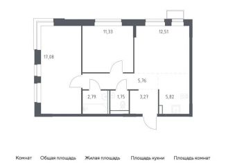 Продажа двухкомнатной квартиры, 60.3 м2, посёлок Жилино-1, жилой комплекс Егорово Парк, к2, ЖК Егорово Парк
