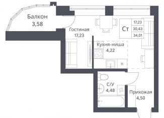 Продажа квартиры студии, 34 м2, Новосибирская область