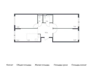Продам 3-комнатную квартиру, 80.5 м2, село Остафьево, жилой комплекс Остафьево, к22