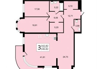 Продажа трехкомнатной квартиры, 144.6 м2, Санкт-Петербург, Малая Зеленина улица, 8, Малая Зеленина улица