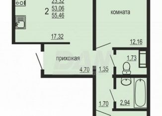 Продажа 1-комнатной квартиры, 55.5 м2, Челябинская область