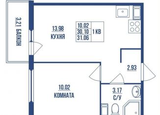 Продается однокомнатная квартира, 31.6 м2, Ленинградская область, улица Шувалова, 39