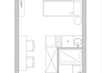 Квартира на продажу студия, 21.4 м2, Москва, проспект Генерала Алексеева, 17с1