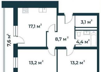 Продается 2-комнатная квартира, 64.8 м2, посёлок Доброград, Удачная улица, 7к3