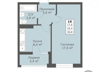 1-комнатная квартира на продажу, 36.8 м2, Ставропольский край
