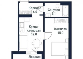 Продаю 1-комнатную квартиру, 36.1 м2, Челябинская область, улица имени капитана Ефимова, 8