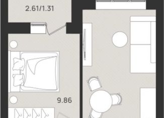 Продается однокомнатная квартира, 34.3 м2, Калининград, Московский район