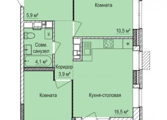 Продам 2-комнатную квартиру, 51.8 м2, Ижевск, ЖК Покровский