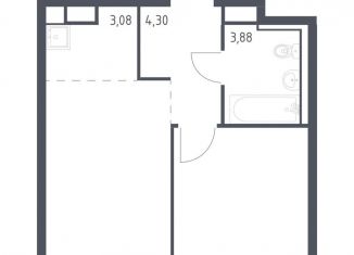 Однокомнатная квартира на продажу, 37.6 м2, Мурино