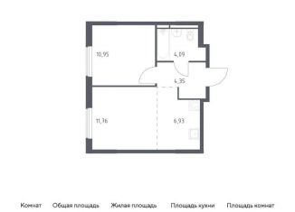 Продается 1-ком. квартира, 38.1 м2, Московская область