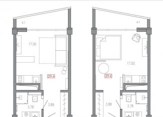 Продам квартиру студию, 29.3 м2, Сочи, ЖК Фазотрон, Волжская улица, 22