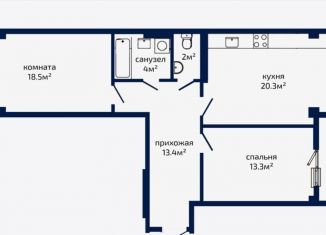 Продаю двухкомнатную квартиру, 74 м2, село Мирное, Щедрая улица, 3
