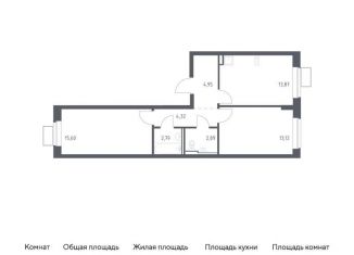 Продается 2-ком. квартира, 57.5 м2, Московская область, жилой комплекс Егорово Парк, к3.1