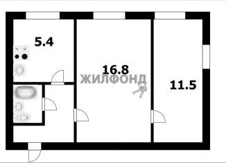 Продается 2-комнатная квартира, 38.7 м2, Новосибирск, улица Чекалина, 5, метро Заельцовская