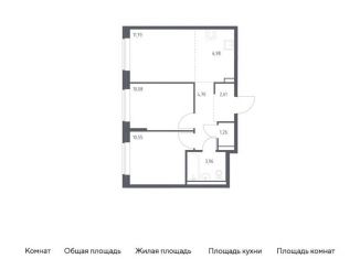 Продажа двухкомнатной квартиры, 51.9 м2, Москва