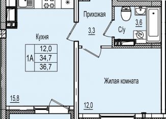 Однокомнатная квартира на продажу, 36.7 м2, Псковская область, Завеличенская улица, 16