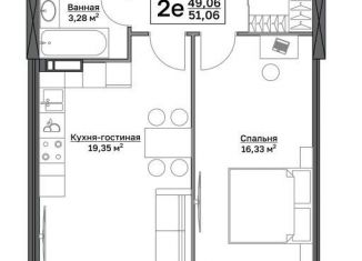 Продается однокомнатная квартира, 51.1 м2, Пермский край, Пушкарская улица, 142А