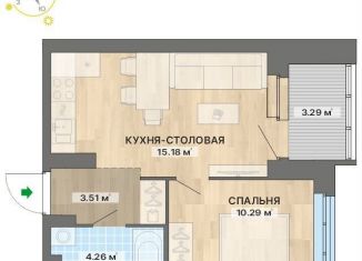 Продаю однокомнатную квартиру, 36.5 м2, Екатеринбург, Чкаловский район