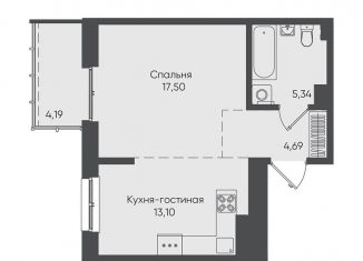 1-ком. квартира на продажу, 44.8 м2, Иркутск