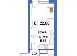 Продажа квартиры студии, 22.7 м2, Ленинградская область