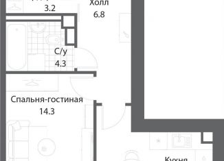 Продажа 1-комнатной квартиры, 40.1 м2, Москва, метро Технопарк, жилой комплекс Нагатино Ай-Ленд, к1
