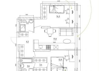 Продам квартиру со свободной планировкой, 62.6 м2, Кемерово