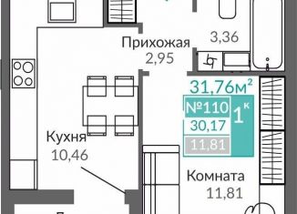 Продажа 1-комнатной квартиры, 30.2 м2, Крым