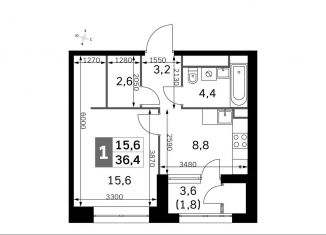 Продажа 1-комнатной квартиры, 36.4 м2, Москва, район Покровское-Стрешнево