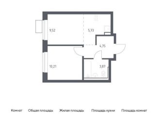 2-ком. квартира на продажу, 34.1 м2, Московская область, жилой комплекс Егорово Парк, к3.1