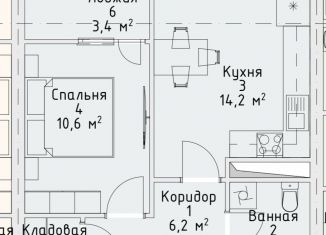 Продается однокомнатная квартира, 42.6 м2, Грозный, улица Мамсурова, 5