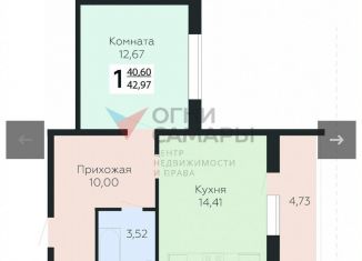Продаю 1-комнатную квартиру, 43 м2, Самара, метро Юнгородок, 3-й квартал, 8
