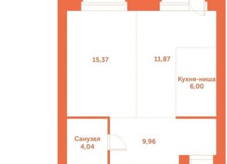 Продам однокомнатную квартиру, 47.2 м2, Новосибирская область, автодорога № 11