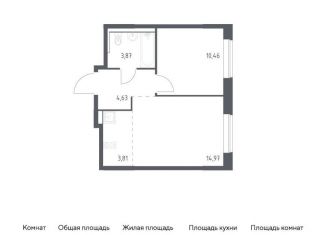 Продаю 1-комнатную квартиру, 37.7 м2, поселение Филимонковское, жилой комплекс Квартал Марьино, к4