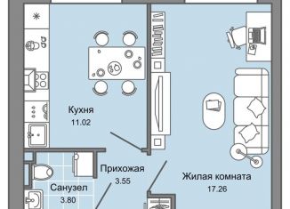 Продается однокомнатная квартира, 36 м2, Киров, улица 4-й Пятилетки, 84