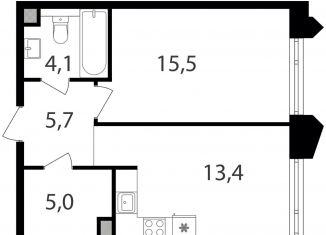 Продажа 1-комнатной квартиры, 43.7 м2, Москва, жилой комплекс Петровский Парк 2, к1, Савёловский район