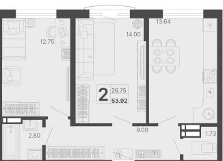 Продам 2-комнатную квартиру, 53.9 м2, Сочи, микрорайон КСМ